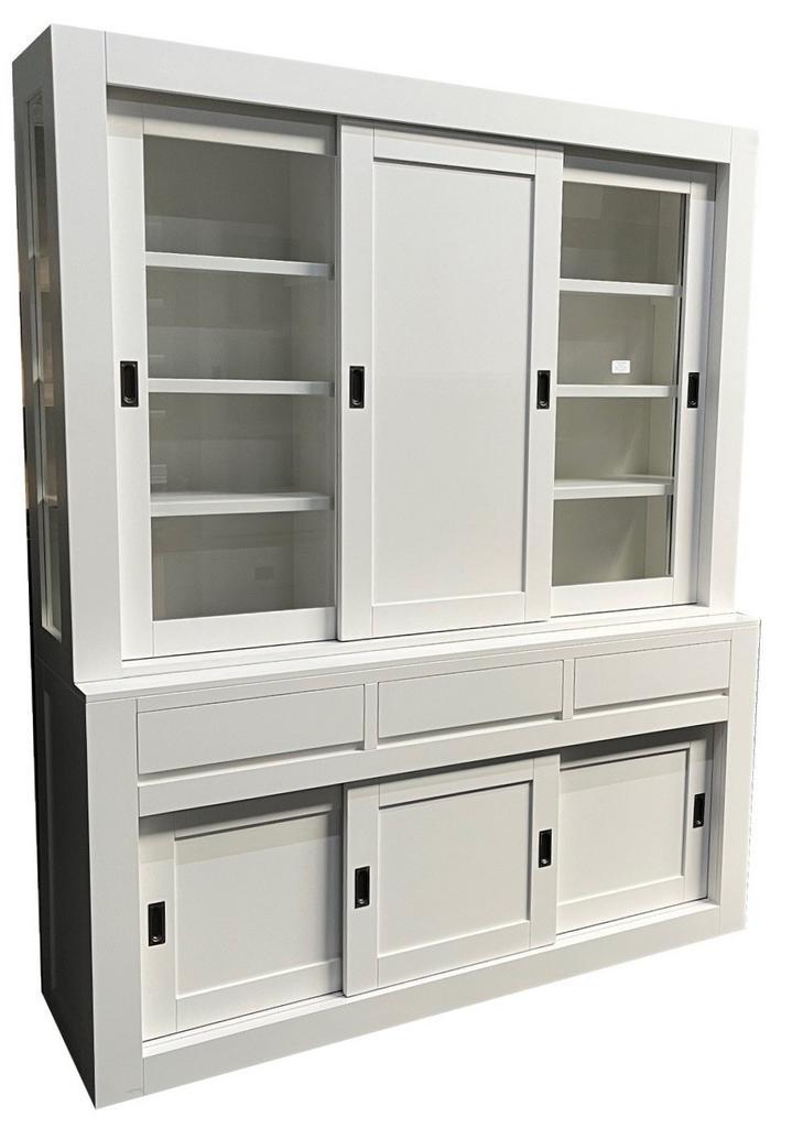 Buffetkast wit Schagen 180cm dichte middendeur, Huis en Inrichting, Kasten | Buffetkasten, Ophalen of Verzenden