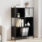 vidaXL Boekenkast 72x28x109 cm bewerkt hout zwart, Verzenden, Nieuw, Overige houtsoorten