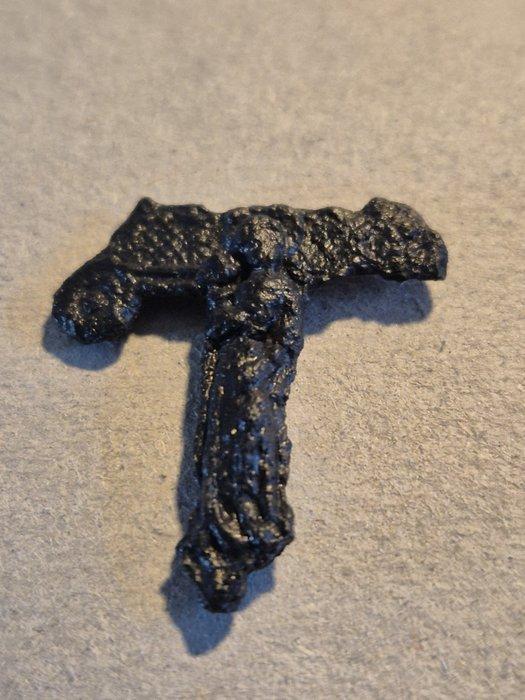 Tin Kruis - 24 mm - Tau kruis (Zonder Minimumprijs), Antiek en Kunst, Antiek | Overige Antiek