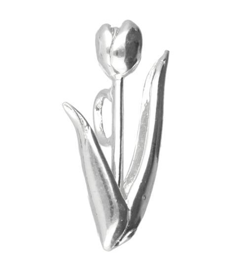 Zilveren Tulp middel 2 ketting hanger, Sieraden, Tassen en Uiterlijk, Kettinghangers, Verzenden