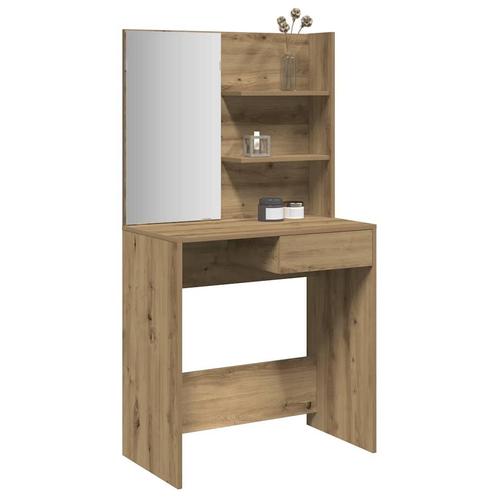 vidaXL Kaptafel met spiegel 74,5x40x141 cm artisanaal, Huis en Inrichting, Tafels | Salontafels, 50 tot 100 cm, Nieuw, Overige houtsoorten