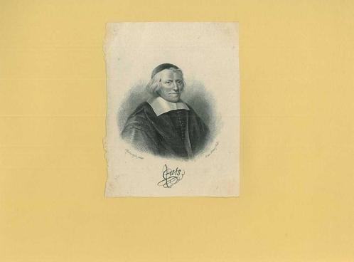 Portrait of Jacob Cats, Antiek en Kunst, Kunst | Etsen en Gravures