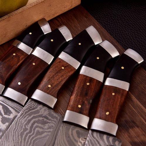 Keukenmes - Chefs knife - hout, zwart G10 en gevouwen staal, Antiek en Kunst, Antiek | Keukenbenodigdheden