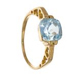 Ring - 18 karaat Geel goud - 2.00ct. tw. Aquamarijn, Sieraden, Tassen en Uiterlijk, Ringen, Nieuw