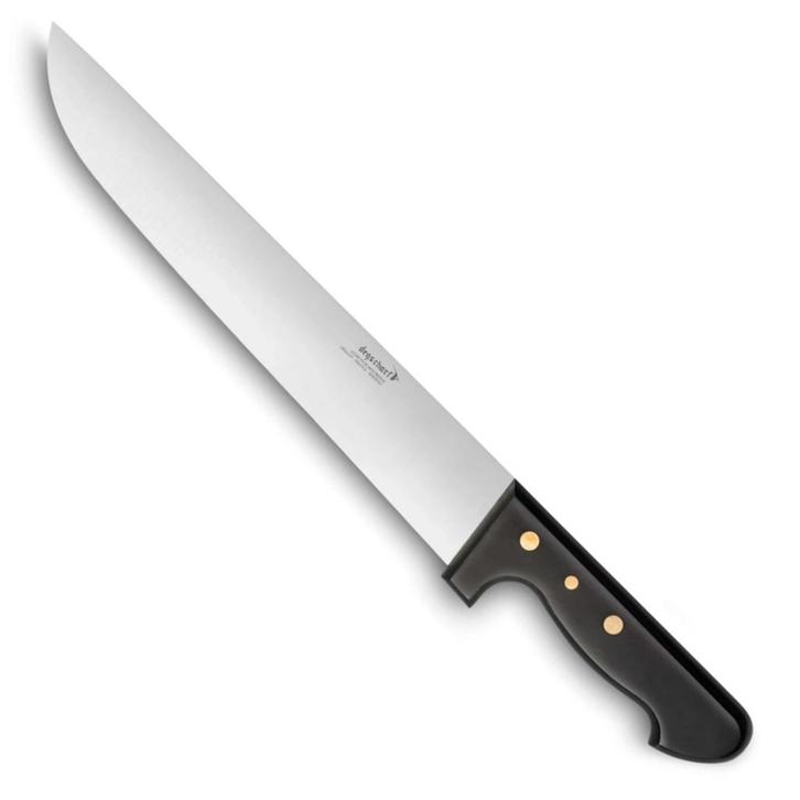 Déglon Vleesmes – Breed Lemmet – Geperst Houten Handvat, Huis en Inrichting, Keuken | Bestek, Los bestek, Nieuw, Hout, Ophalen of Verzenden