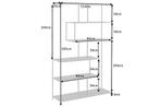 industrieele boekenkast SLIM LINE 185x114cm zwart essen zes, Huis en Inrichting, Ophalen of Verzenden, Nieuw
