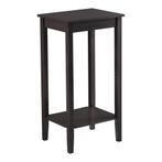 Bijzettafel Thun met plank MDF 38x30x74 cm donkerbruin, Huis en Inrichting, Tafels | Bijzettafels, Verzenden, Nieuw