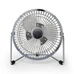 USB ventilator | Nedis | Ø 15 cm (360° draaibaar, Chroom), Verzenden, Nieuw