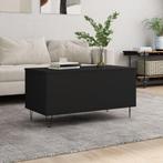 vidaXL Salontafel 90x44,5x45 cm bewerkt hout zwart, Minder dan 50 cm, 50 tot 100 cm, Verzenden, Nieuw