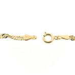 Gouden Singapore schakel ketting | 50 cm (veerring, unisex), Sieraden, Tassen en Uiterlijk, Ophalen of Verzenden, Gebruikt, Overige kleuren