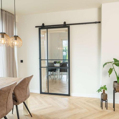 Stalen Schuifdeur - 6 Vlaks - Moderne look - Luxe design, Doe-het-zelf en Verbouw, Kozijnen en Schuifpuien, Nieuw, 75 tot 150 cm