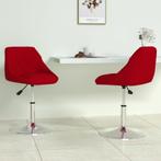 vidaXL Eetkamerstoelen draaibaar 2 st fluweel wijnrood, Huis en Inrichting, Stoelen, Verzenden, Nieuw, Rood
