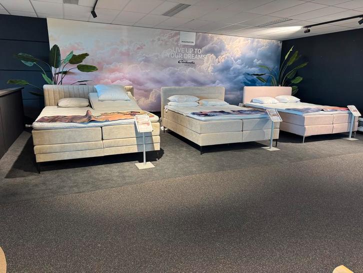 ACTIE BOXSPRINGS EN LEDIKANTEN! Super prijs alles mogelijk!!, Huis en Inrichting, Slaapkamer | Boxsprings, 180 cm, 200 cm, Wit