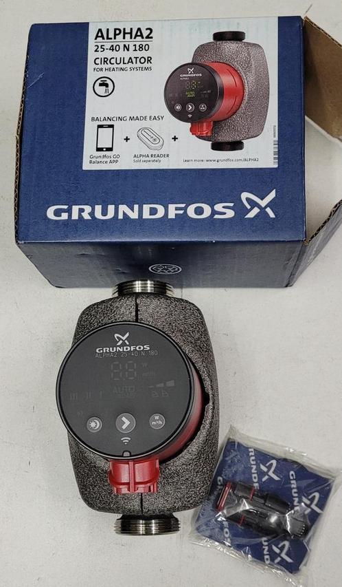 GRUNDFOS TAPWATERPOMP  RVS  ALPHA2 25-40N-180 NIEUW 99411365, Doe-het-zelf en Verbouw, Verwarming en Radiatoren, Nieuw, Ophalen of Verzenden