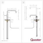 Quooker Nordic Square Twintaps met Combi + Boiler Chroom, Doe-het-zelf en Verbouw, Sanitair, Ophalen of Verzenden, Nieuw