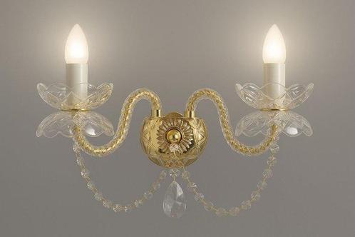Egermann - Kaars wandlamp - Kristal, Antiek en Kunst, Antiek | Lampen
