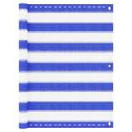 vidaXL Balkonscherm 75x400 cm HDPE blauw en wit, Tuin en Terras, Verzenden, Nieuw