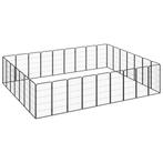 vidaXL Hondenkennel 32 panelen 50 x 100 cm gepoedercoat, Verzenden, Nieuw