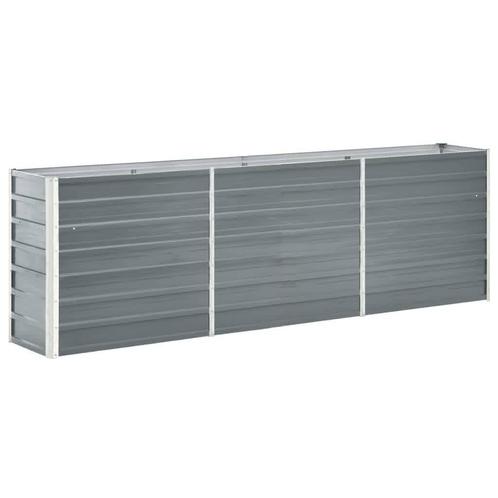 Verhoogde Tuinbak 240cm Grijs - Retourdeal - Budgetvriend..., Tuin en Terras, Bloembakken en Plantenbakken, 60 cm of meer, 100 cm of meer