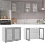 vidaXL Hangkast 80x31x60 cm bewerkt hout betongrijs, Huis en Inrichting, Keuken | Keukenelementen, Verzenden, Nieuw, Grijs