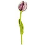 Vilt Bloem - Tulp Pipa Paars/Wit - 40cm - Fairtrade Homede, Ophalen of Verzenden, Nieuw