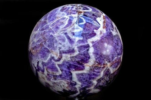 Hoogwaardige grote droom Amethist bol - Hoogte: 10.6 cm -, Verzamelen, Mineralen en Fossielen