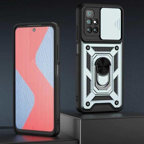 Xiaomi Poco M4 Pro - Armor Hoesje met Kickstand en Camera, Telecommunicatie, Mobiele telefoons | Hoesjes en Frontjes | Overige merken
