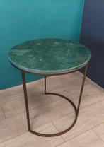 Groen Marmer Gouden - Bijzettafel - Metaal, Marmer, Nieuw