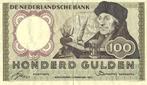 Bankbiljet 100 gulden 1953 Erasmus Zeer Fraai, Verzenden