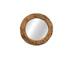 Wandspiegel Teakhout Rond | 70 cm, Huis en Inrichting, Woonaccessoires | Spiegels, Ophalen of Verzenden, Nieuw