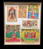 Bijbelse verhalen geschilderd op geitenhuid, Ethiopische