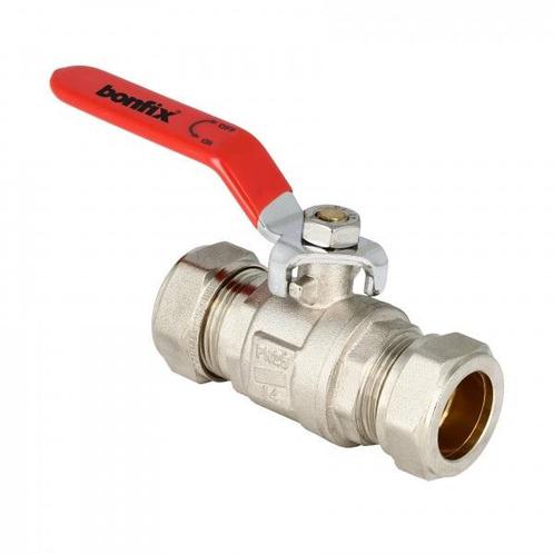 Bonfix kogelkraan 2 x 22 mm knel rode hendel, Doe-het-zelf en Verbouw, Sanitair, Ophalen of Verzenden