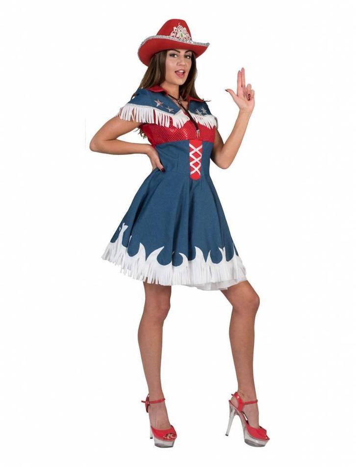 Cowgirl Jurk Jeans, Kleding | Dames, Carnavalskleding en Feestkleding, Nieuw, Ophalen of Verzenden