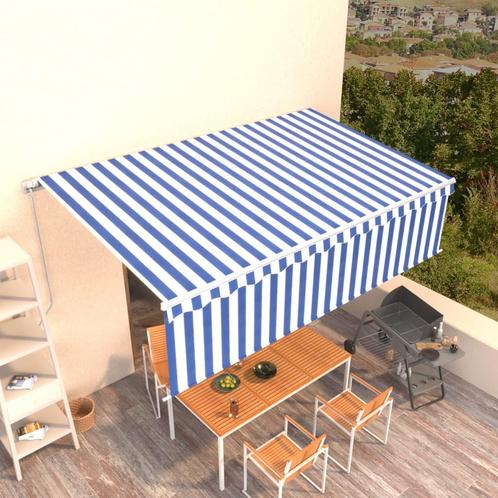 vidaXL Luifel handmatig uittrekbaar met rolgordijn 5x3 m, Tuin en Terras, Zonneschermen, Nieuw, Verzenden