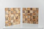Recycled Teak Wandpanelen | 3D Houtstrips | Teakea, Huis en Inrichting, Woonaccessoires | Wanddecoraties, Verzenden, Nieuw