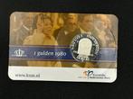 Nederland. 1 Gulden 1980 Dubbelkop in coincard (Zonder, Postzegels en Munten, Munten | Nederland