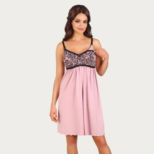 Lupoline Zwangerschapsjurk / Voedingsjurk Black and Pink, Kleding | Dames, Positiekleding, Nieuw