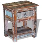 vidaXL Bijzettafel met lade 43x33x51 cm massief gerecycled, Huis en Inrichting, Verzenden, Nieuw