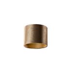 Velours lampenkap brons met gouden binnenkant 18/18/14, Huis en Inrichting, Lampen | Lampenkappen, Rond, Nieuw, Minder dan 25 cm