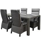 Tunis Bergamo dining tuinset verstelbaar 180x100xH78 cm, Tuin en Terras, Tuinsets en Loungesets, Ophalen of Verzenden, Nieuw, Wicker