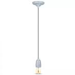 Retro porseleinen lamp - GRIJS - E27 fitting - pendel, Ophalen of Verzenden, Nieuw