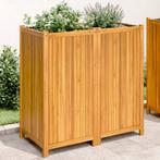 vidaXL Plantenbak met voering 100x50x100 cm massief, Verzenden, Nieuw, Hout