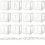 Ballon box doorzichtig met witte rand + letter naar keuze, Verzenden, Nieuw, Versiering, Geboorte of Huwelijk