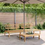 vidaXL Tuinmiddenbanken 2 st pallet massief acaciahout, Tuin en Terras, Verzenden, Nieuw, Hardhout