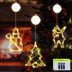 Kerstverlichting Raam Kerstman + Kerstboom + Sneeuwpop met, Verzenden, Nieuw