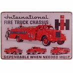 Metalen plaatje - Fire trucks NIEUW, Ophalen of Verzenden, Nieuw