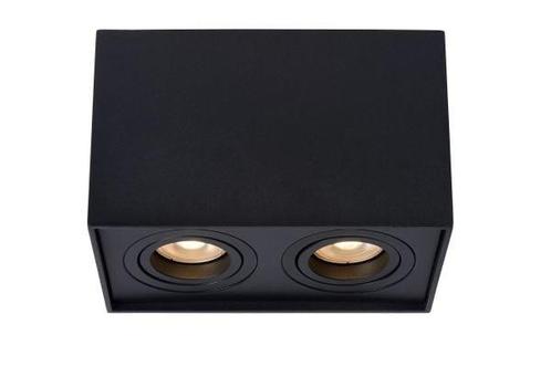 Lucide BOX - Plafondspot 2xGU10 Zwart Kantelbaar, Huis en Inrichting, Lampen | Plafondlampen, Nieuw, Verzenden