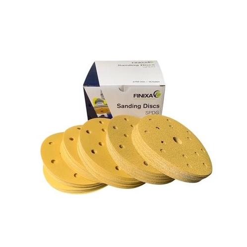 Assortiment schuurschijven Geel ø150mm 15 gaten - 100 vel.., Auto diversen, Autogereedschap, Nieuw, Verzenden