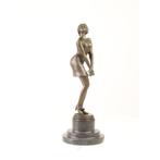Bronzen beeld genaamd pensive (Beeldjes - Decoratie), Antiek en Kunst, Kunst | Beelden en Houtsnijwerken, Verzenden