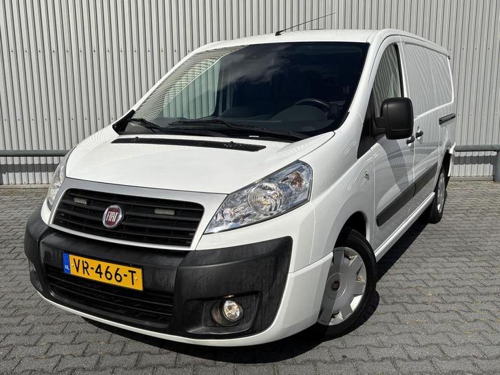 Fiat Scudo 2.0 MultiJet*3PERS*A/C*HAAK*CRUISE*DUBBELSC, Auto's, Bestelauto's, Lease, Zwart, Handgeschakeld, Wit, Financial lease